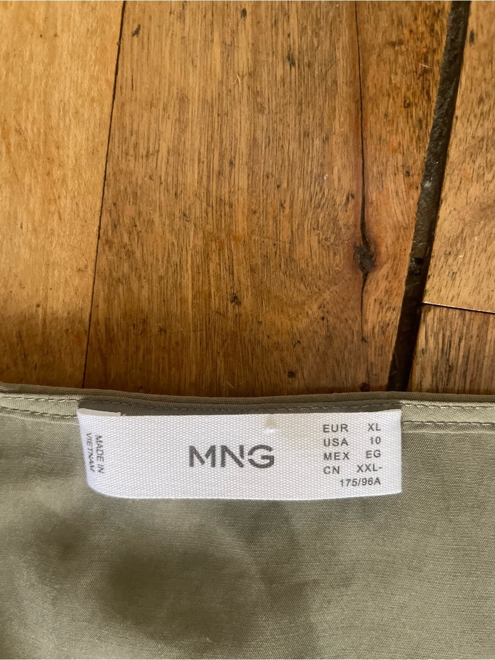 Mango Marte modal-blend khaki midi dress-Size 10 - Picture 8 of 9